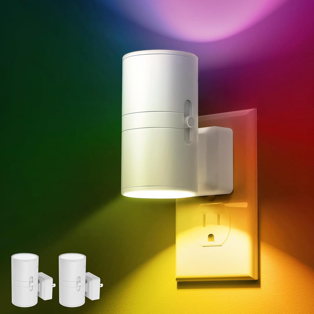 L LOHAS LED Night Light, Night Lights Plug into Wall, Color Changing Nightlight RGB with Light Sensor, Home Decor for Gifts Holiday…