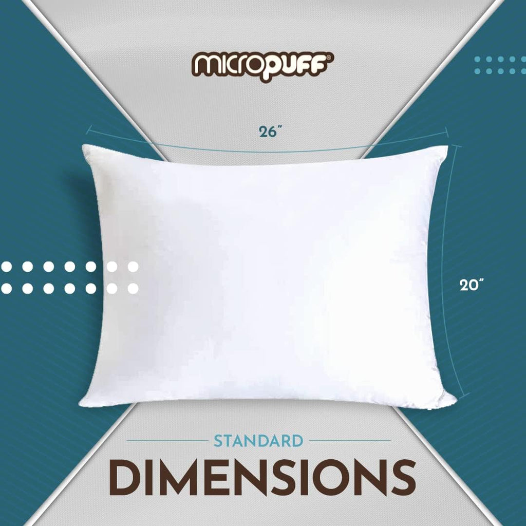 Micropuff Pillow Protectors with Zipper - Soft and Breathable Hypoallergenic Pillow Cover. Pillowcase Protects Against Stains, Spills…
