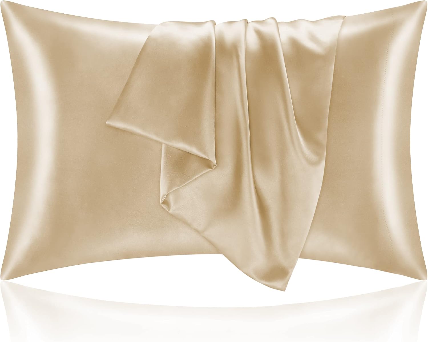 Bedelite Satin Pillowcase for Hair and Skin, Super Soft and Cooling Similar to Silk Pillow Cases 2 Pack with Envelope Closure, Gift for Wom…