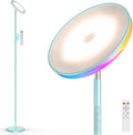 Wowlumenofficial UFO LED Torchiere Floor Lamp with RGB Ambient Light, 42W 3700LM Bright Dimmable Sky Lamp,71in Modern Tall Standing Lamp wi…