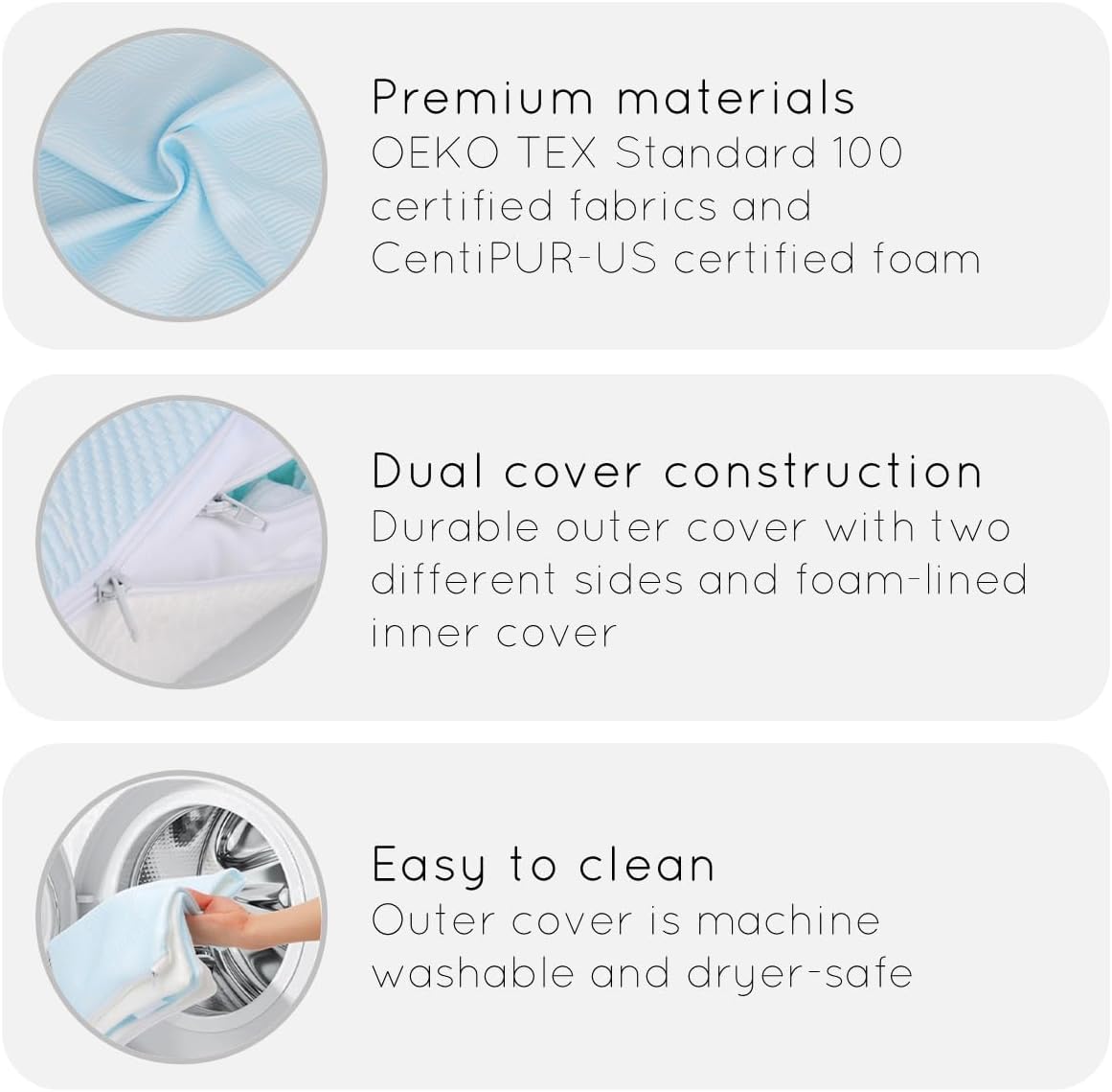 pillosophythetheoryofsleep pillosophy Original Adjustable Loft Pillow • Gel-Infused Shredded Memory Foam Fill • Dual-Sided Washable Cooling…
