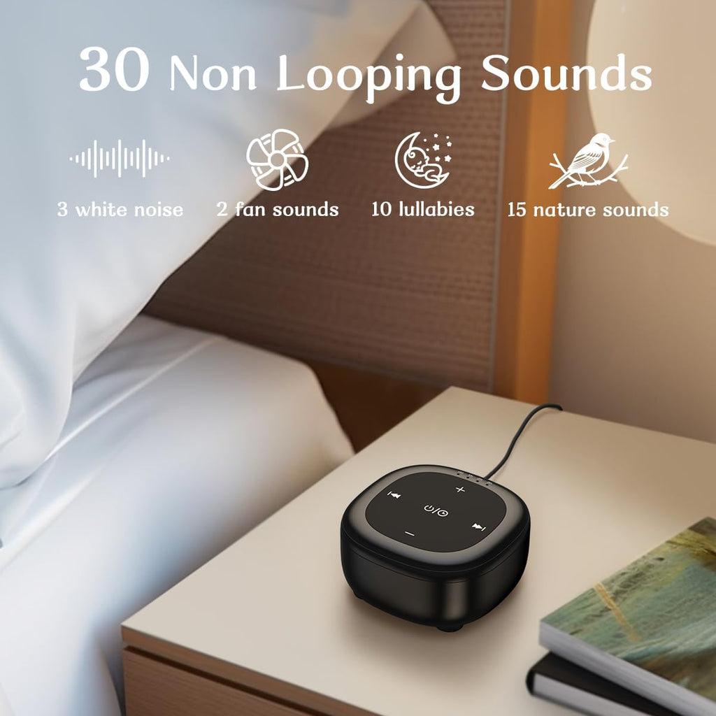 Hushingwhitenoisemachine White Noise Sound Machine with 30 Soothing Sounds 36 Adjustable Volume Brown Noise Sound Machines for Sleep Office…