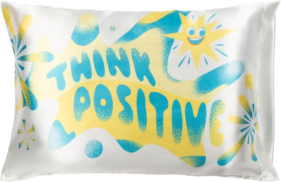 JayFranco Disney Pixar Inside Out Joy Satin Pillowcase - Standard Size 20x30 Inch Silky Soft White Pillow Cover 30 inch White