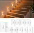 Willed Rechargeable Motion Sensor Night Lights for Stairs, 10 Pack Wireless Magnetic Stick-On Battery Lights for Hallway, Bedroom, Closet,…