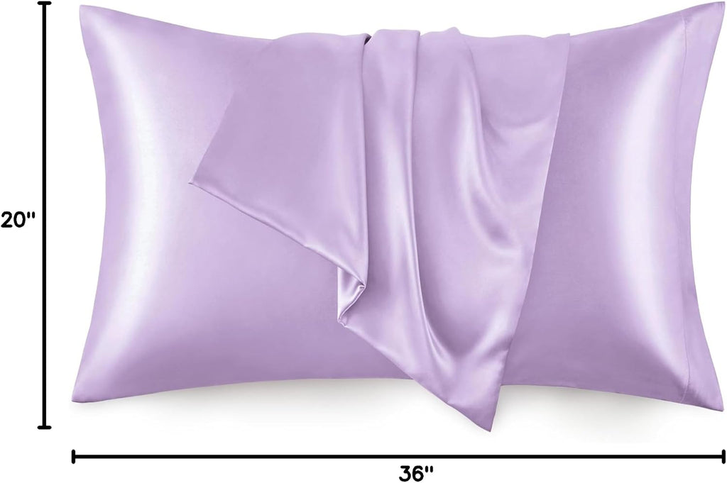 Lovescabin Love's cabin Satin Pillowcase Set of 2 King Size 20x36, Cooling Pillow Covers for Hair and Skin, Silky Smooth with Envelope Clos…