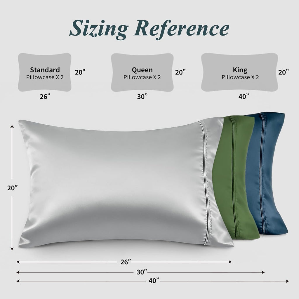 Krimano Queen Pillow Cases, Derived from Bamboo Viscose, Cooling Pillowcases, Breathable & Wicking Pillow Covers for Hot Sleepers, Envelope…