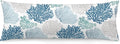 Body Pillow Cover Nautical Blue Coral Body Pillowcase Coastal Teal Beige Coral Decorative Rectangle Long Ocean Theme Cushion Covers for…