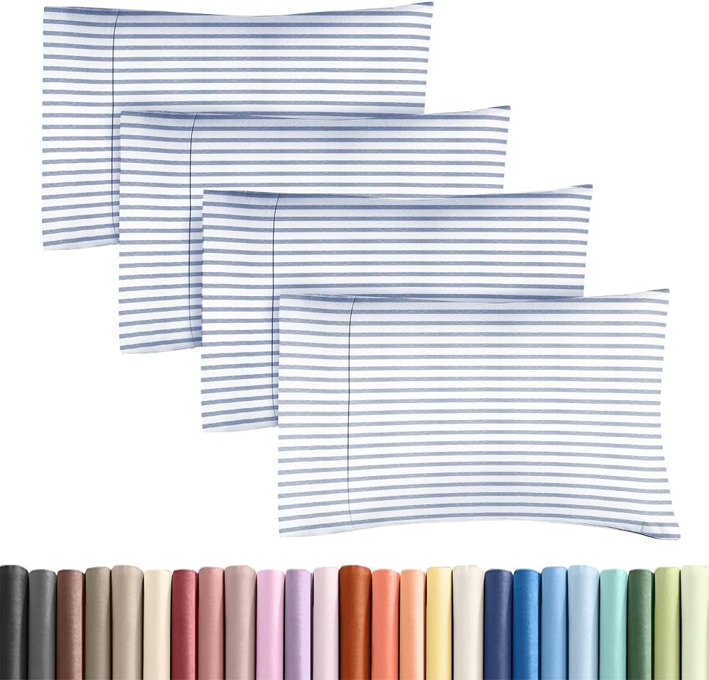 King Standard Pillow Cases Set of 4 - Soft Hotel Quality Pillowcase Covers - Comfy Bedding for Women, Men, Kids & Teens - Machine…