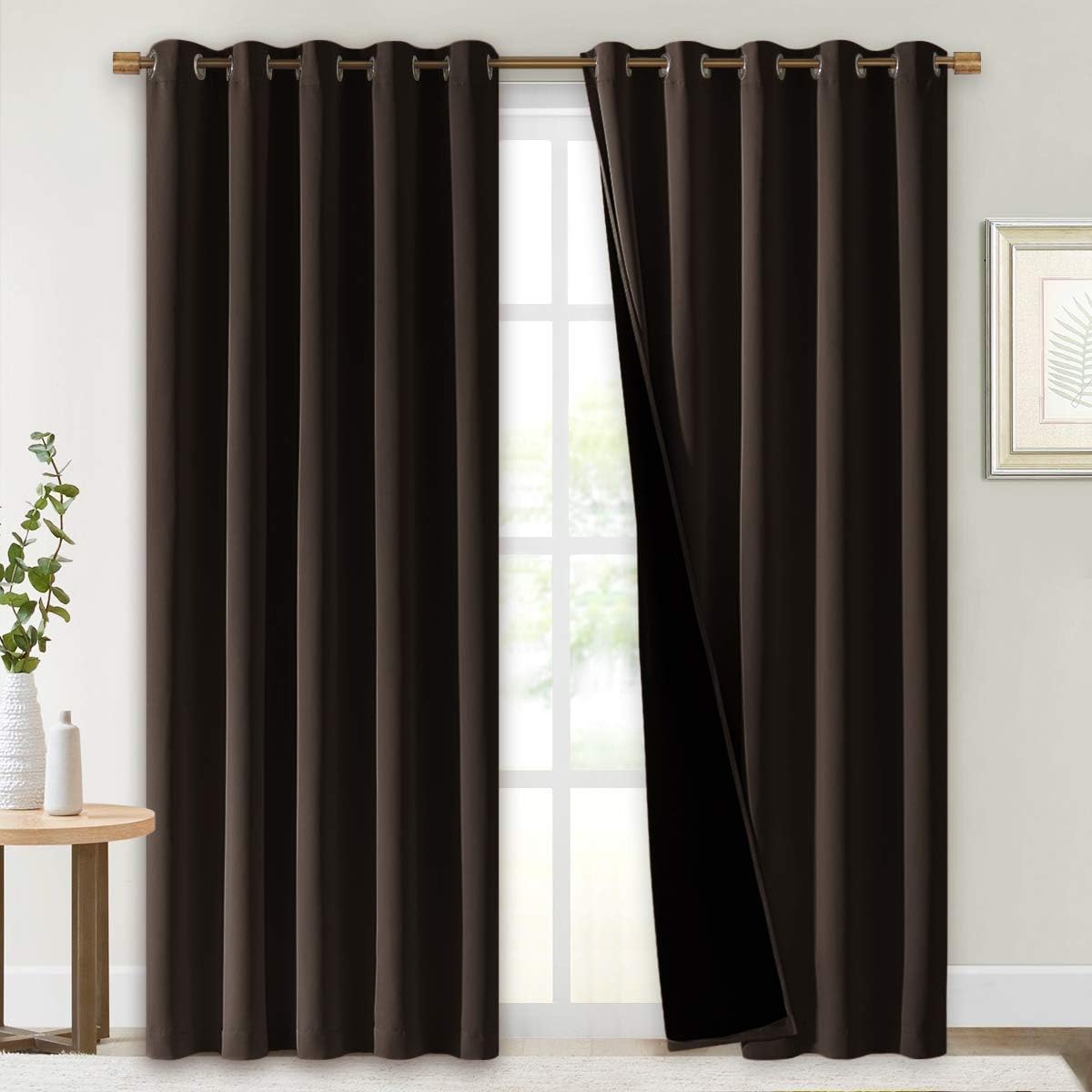 Nicetown High-End Thermal Curtains, Full Blackout Curtains 84 inches Long for Dining Room, Soundproof Window Treatment Drapes for Hall Room…