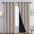 Yakamok 100% Blackout Curtains 96 Inches Long, 2 Thick Layers Heat and Full Light Blocking Soft Thermal Insulated Drapes for Bedroom(52" Wi…