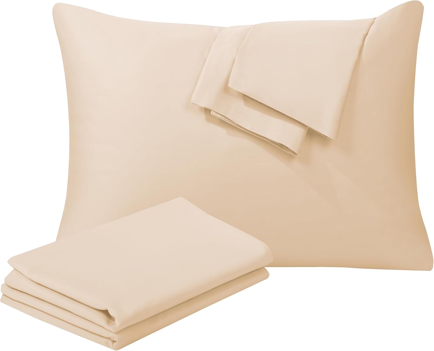 100% Egyptian Cotton Toddler Pillowcases Set of 2, 400 Thread Count Sateen Weave Small Pillow Protectors, Super Soft Breathable Zippered…