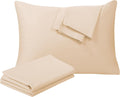 ShunjieHome 100% Egyptian Cotton Pillow Protectors Set of 4, 400 Thread Count Sateen Weave Pillowcase, easy maintenance Zippered Style…