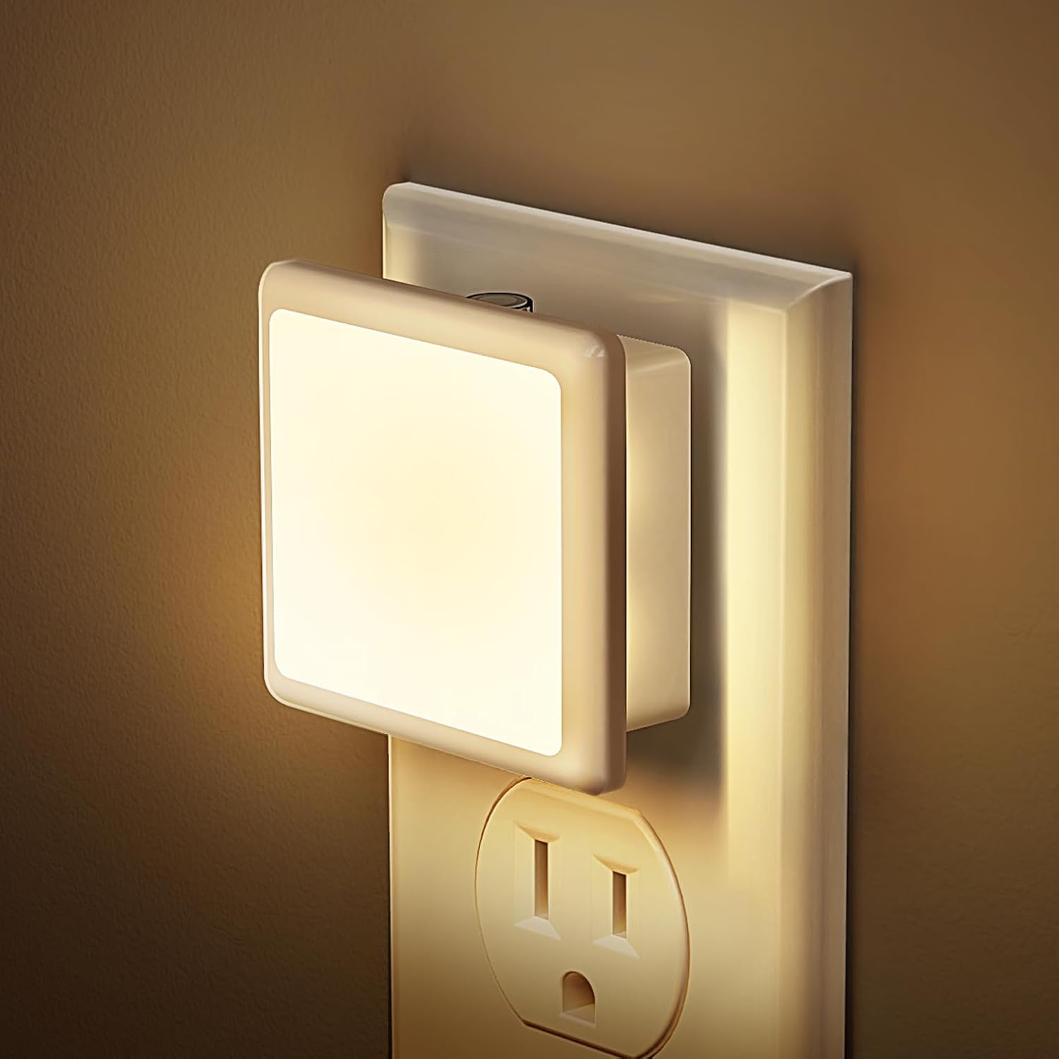 JandCase Night Lights Plug into Wall 2 Pack, Plug in Night Light with Dusk-to-Dawn Light Sensor, 3000K Soft White 0.3W, LED Nightlight…