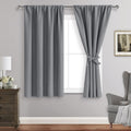 Jiuzhen Blackout Curtains for Bedroom - Thermal Insulated Room Darkening Rod Pocket Curtains for Living Room, Set of 2 Panels with Tiebacks…