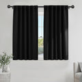 Ponydance PONY DANCE Black Out Curtains 48 inch Long for Short Small Window, Rod Pocket and Back Tab Thermal Insulated Room Darkening Curta…