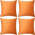 Thmyo 4-Pack 100% Cotton Comfortable Solid Decorative Throw Pillow Case, Thmyo Square Cushion Cover Pillowcase Sublimation Blank Pillow Cove…