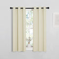 NICETOWN Room Darkening Short Curtain Panels for Small Window, Beige, 2 Panels, W29 x L40 -Inch, Thermal Insulated Grommet Room Darkening…