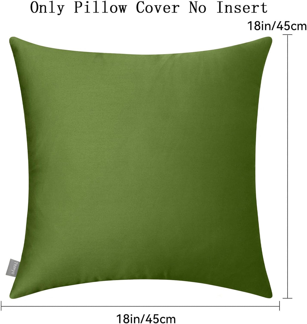 Thmyo 4-Pack 100% Cotton Comfortable Solid Decorative Throw Pillow Case, Square Cushion Cover Pillowcase Sublimation Blank Pillow Covers DI…
