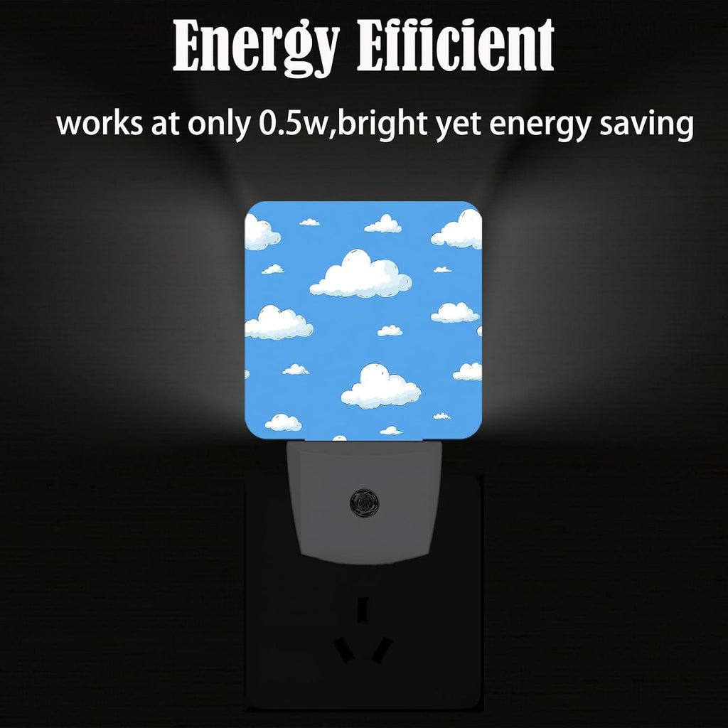 Clouds and Blue Sky Night Light, Plug-in Night Lights with Dusk-to-Dawn Sensor for Stairway, Hallway, Bedroom Sleep Friendly Ideal for…