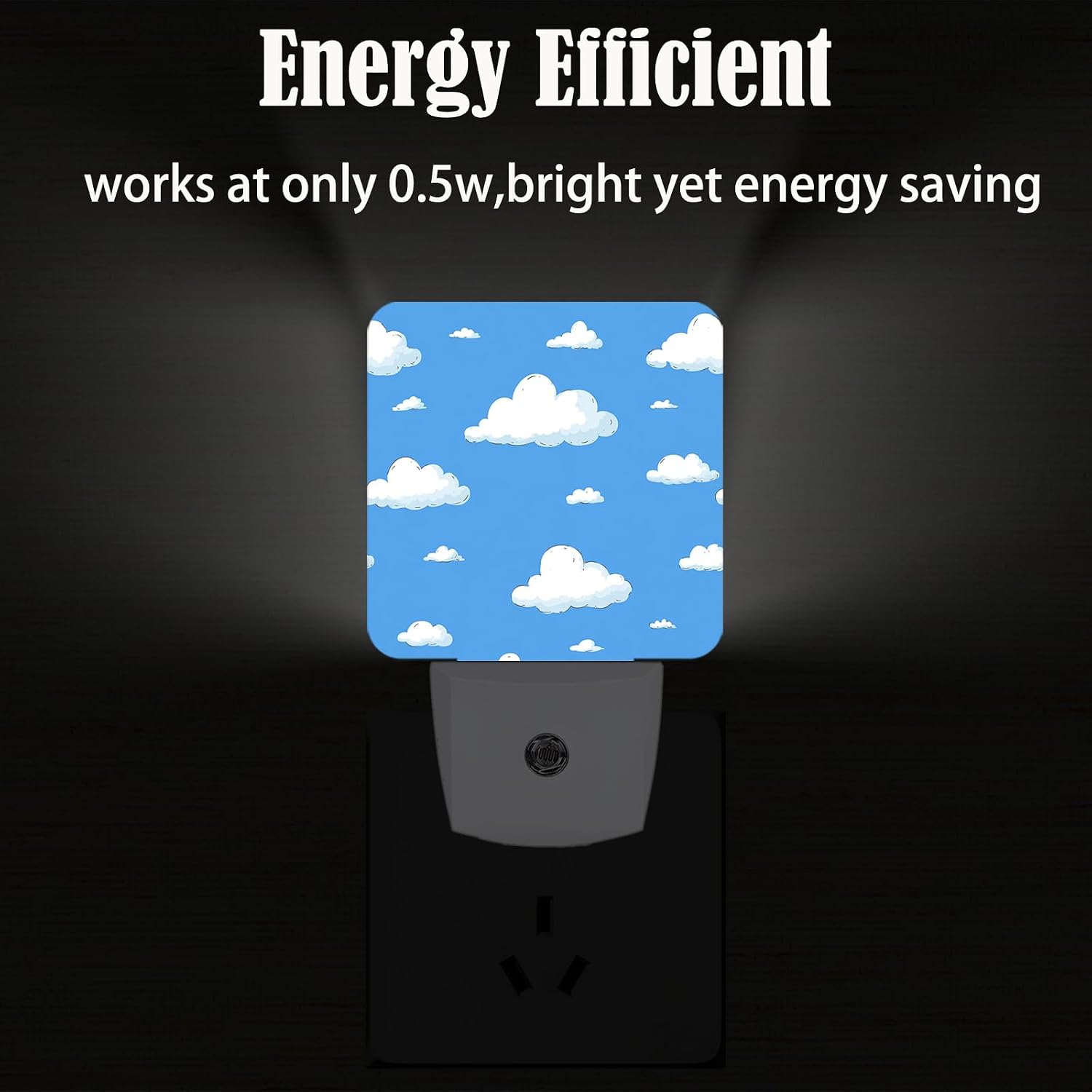 Clouds and Blue Sky Night Light, Plug-in Night Lights with Dusk-to-Dawn Sensor for Stairway, Hallway, Bedroom Sleep Friendly Ideal for…