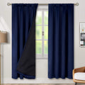 BGment Thermal Insulated 100% Blackout Curtains for Bedroom with Black Liner, Double Layer Full Room Darkening Noise Reducing Rod Pocket…
