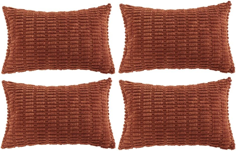 Fancy Homi 4 Packs Decorative Throw Pillow Covers for Living Room Couch Bed, Modern Farmhouse Boho Home Décor Accent Cushion Case, 20" x…