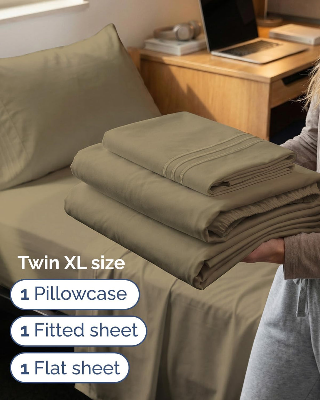 Twin XL Size 3 Piece Sheet Set - Comfy Breathable & Cooling Sheets - Hotel Luxury Bed Sheets for Women & Men - Deep Pockets, Easy-Fit…