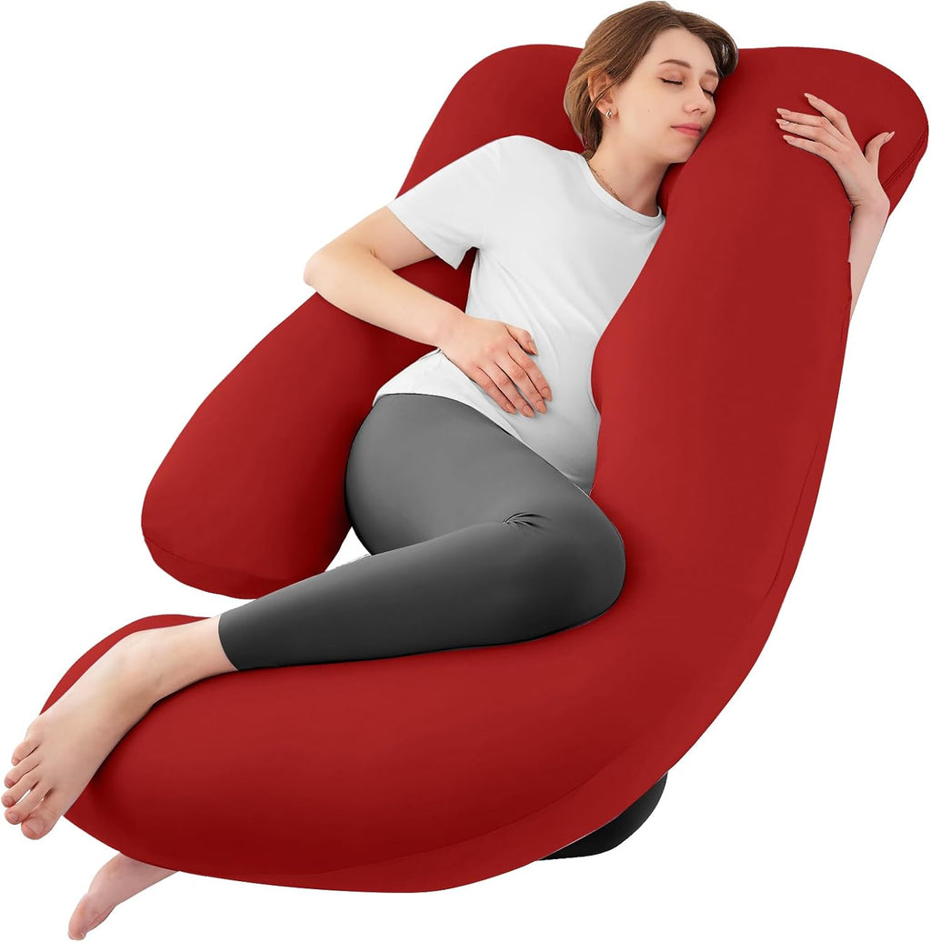 Sasttie Pregnancy Pillows for Sleeping, U Shaped Cooling Full Body Pillow with Removable Cover, Pregnant Women Must Haves, Maternity Essent…