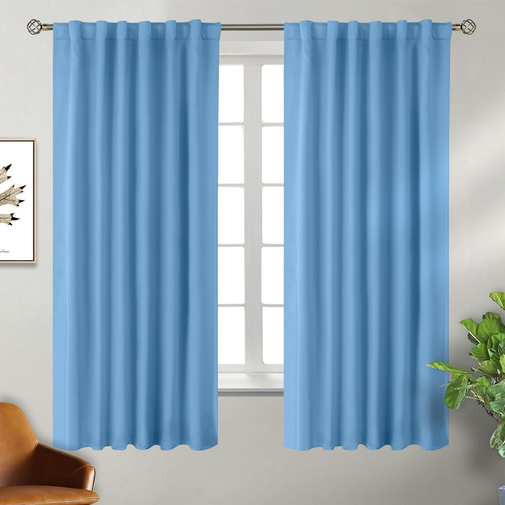 BGment Rod Pocket and Back Tab Curtains for Bedroom - Thermal Insulated Room Darkening Curtains for Living Room, 2 Window Curtain Panels (5…