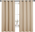 NICETOWN Room Darkening Curtain Panels for Cafe, Thermal Insulated Grommet Room Darkening Draperies/Drapes for Window (Biscotti Beige, 2…
