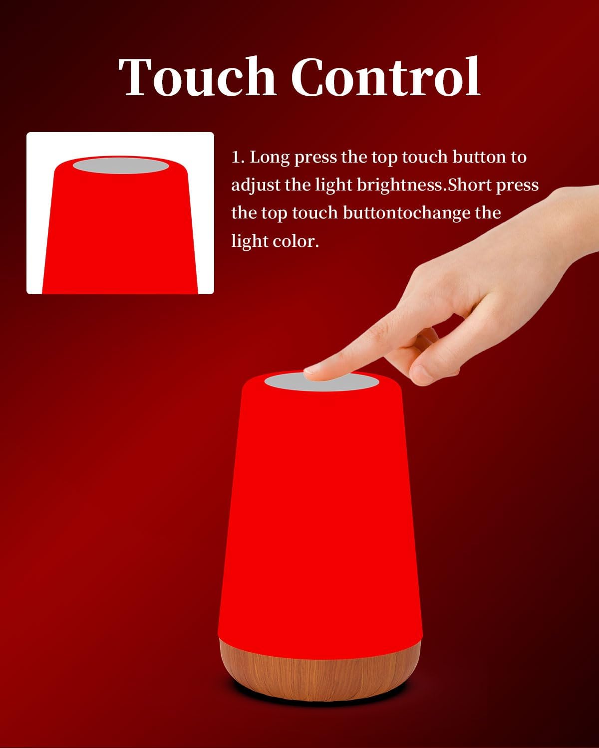 Tlaotniy Red Light for LampBlue Light Blocking Dimmable for Stress Relief Relaxation Travel Meditation and Yoga, 670nm Red Lamp (…