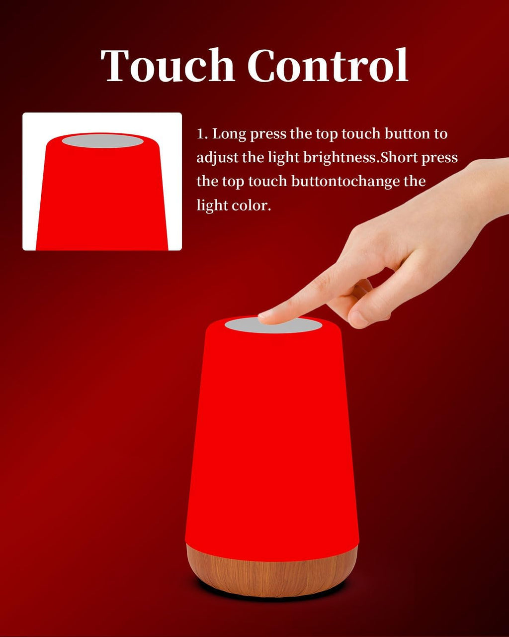 Tlaotniy Red Light for LampBlue Light Blocking Dimmable for Stress Relief Relaxation Travel Meditation and Yoga, 670nm Red Lamp (…