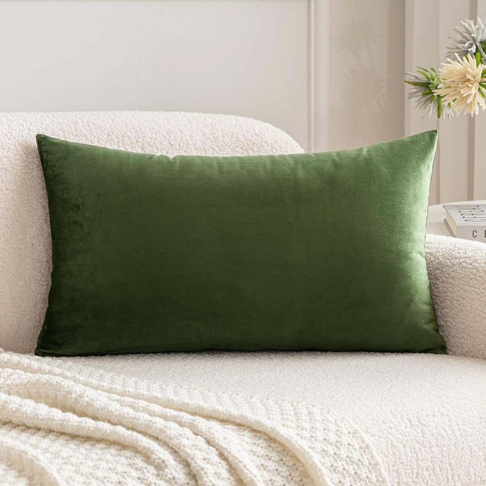 Miulee Polyester Pillow Cover Soft Luxury Decorative Throw Pillow Cover Single Rectangle Cushion Case for Spring Couch Sofa Bedroom Car Dec…