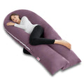 Meiz Pregnancy Pillow, Cooling Silky Pregnancy Pillows for Sleeping, 65" Maternity Pillow for Tall Pregnant Woman with Cooling Silk Jersey…