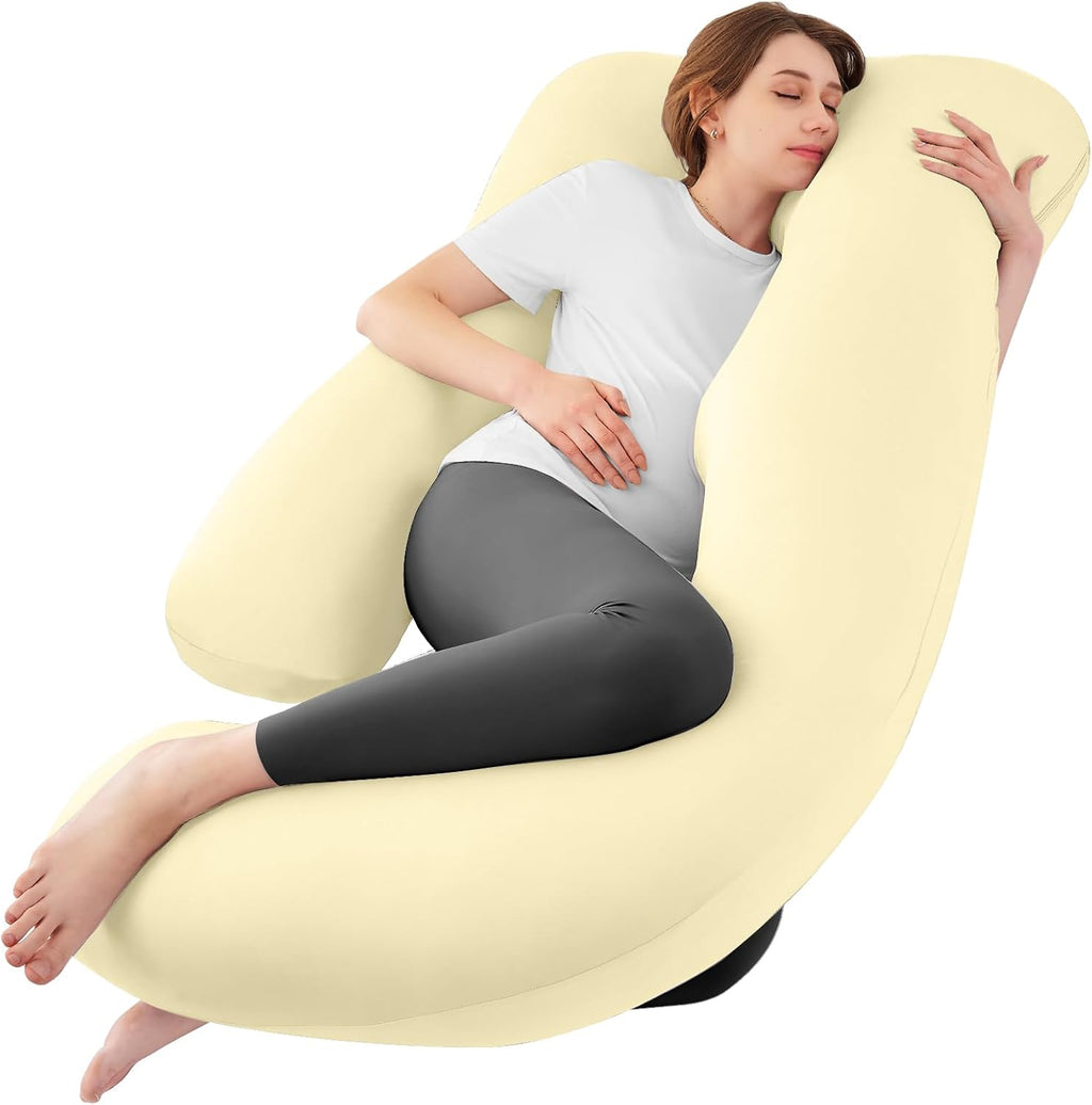 Sasttie Pregnancy Pillows for Sleeping, U Shaped Cooling Full Body Pregnancy Must Haves, 57 Inch Maternity Pillow for Pregnant Women, Pillo…