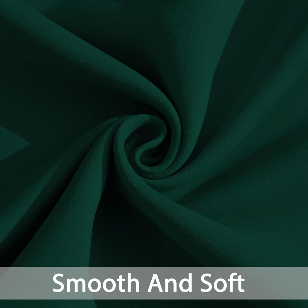 Yakamok Dark Green Blackout Curtains for Bedroom, Room Darkening Thermal Insulated Grommet Window Curtains, Light Blocking Blackout…