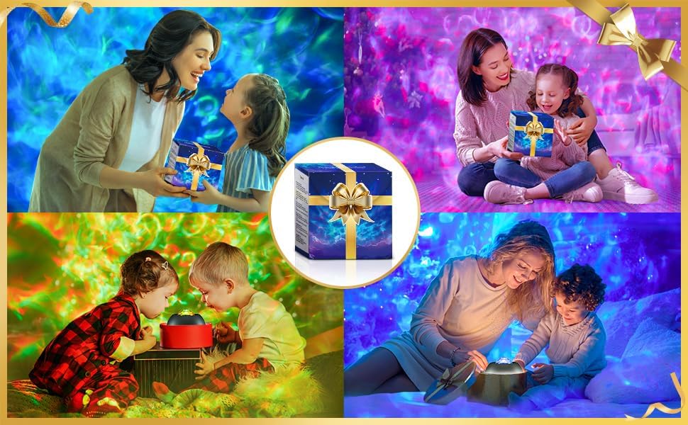 One Fire Galaxy Projector with Gifts Box/240 Lighting Modes/15 White Noise/Bluetooth Music Galaxy Projector for Bedroom Adults, Teen Stuff…