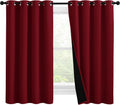 Nicetown Kitchen Full Blackout Curtain Panels, Super Thick and Soft Insulated Window Covers, 100% Blackout Draperies with Black Backing for…