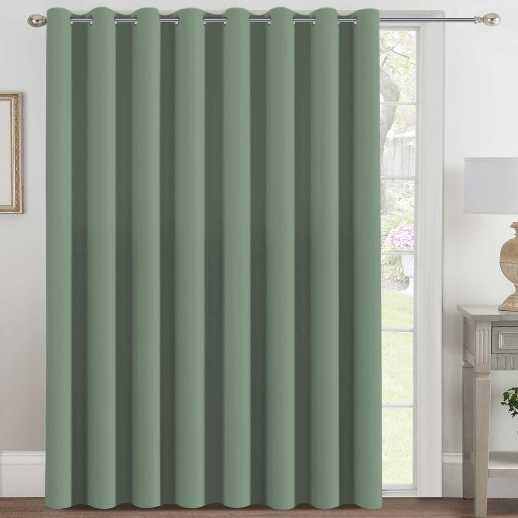 H.VERSAILTEX Blackout Patio Curtains 100 x 96 Inches for Sliding Door Extral Wide Blackout Curtain Panels Thermal Insulated Roo…