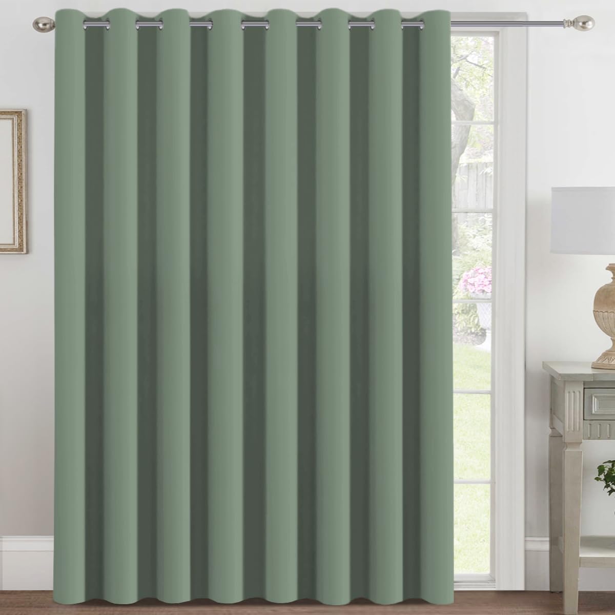 H.VERSAILTEX Blackout Patio Curtains 100 x 96 Inches for Sliding Door Extral Wide Blackout Curtain Panels Thermal Insulated Roo…