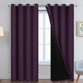 Yakamok 100% Blackout Curtains 84 Inches Long, 2 Thick Layers Heat and Full Light Blocking Soft Thermal Insulated Drapes for Bedroom(52" Wi…