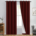Yakamok 100% Blackout Curtain Panels 84 inches Cold and Light Blocking Drapes for Nursery, 2 Thick Layers Thermal Insulated Draperies (2 Pi…