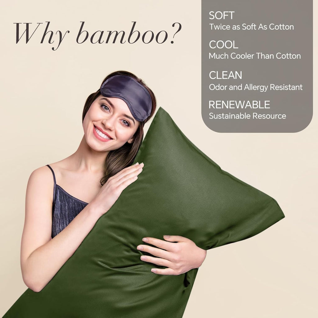 Bedelite King Size Pillow Cases Set of 2, Rayon Derived from Bamboo, Cooling Pillow Cases for Hot Sleepers & Night Sweats, Breathable and S…