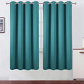 Lemomo Blackout Curtains 66 x 72 Inch Long Sea Teal Curtains Set of 2 Panels Room Darkening Curtains for Bedroom and Living Room 72 Inch si…