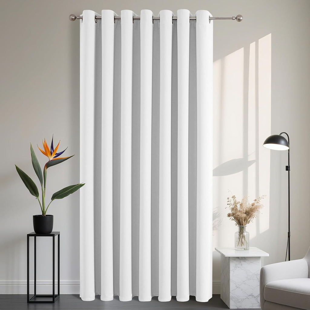 Joydeco Blackout Curtain for Door with Eyelets, 1 Piece 140 x 240 cm, Thermal Insulated Thermal Curtain for Decoration and Protection of Wi…