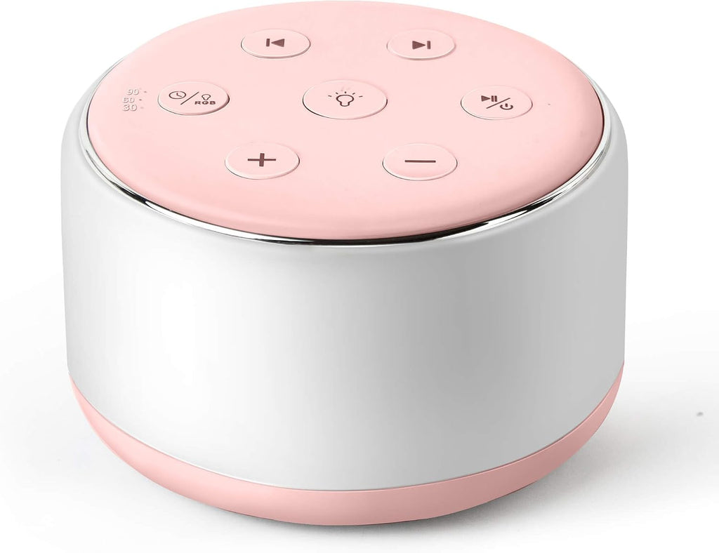FamiSym Portable Sound Machine for Babies Kids Sleeping – Rechargeable, 7 Colors Night Light, 34 Soothing Sounds, Baby Sleep Soother…
