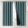 Nicetown 100% Blackout Lined Curtains, 2 Thick Layers Completely Blackout Window Treatment Thermal Insulated Drapes for Kitchen/Bedroom (Gr…