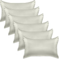 Elegantcomfort Elegant Comfort 6-Pack Cooling Viscose Satin Pillowcase Set with Hidden Zipper Closure, Silky Smooth for Hair and fabric…