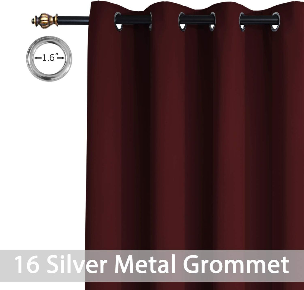 Yakamok Extra Wide Blackout Curtain for Sliding Glass Door, Grommet Thermal Insulated Room Divider Curtain 100W x 84L inch, Room…