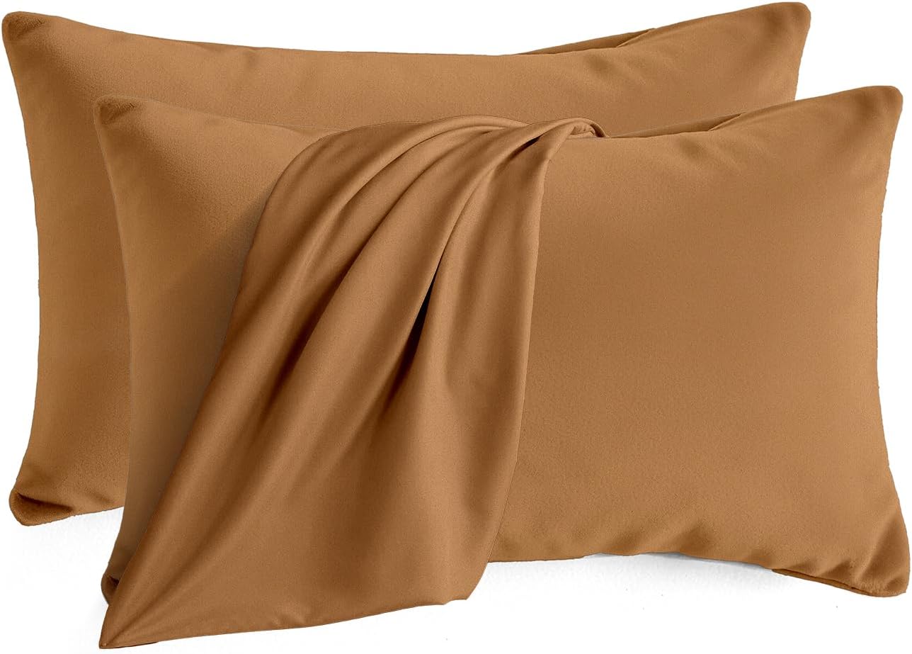 QJFabricCO Q&J Fabric Co. Queen Pillow Cases Set of 2, Brushed Microfiber Pillowcases, Soft, Wrinkle-Free, Fade-Resistant, Pillow Cases Envelope…